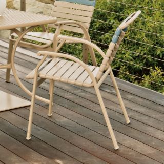 Telescope Casual Cape May Contract Strap Stacking Dining Chair   Outdoor Dining Chairs