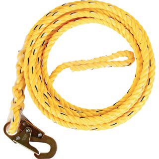 Guardian Fall Protection Poly Steel Rope Lifeline — 25ft.  Vertical Lifelines