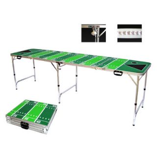 Red Cup Pong Football Tailgate Beer Pong Table in Standard Aluminum