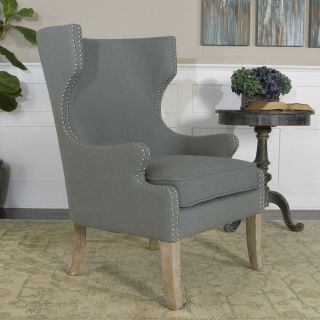 Uttermost Graycie Wing Chair   Gray   Accent Chairs