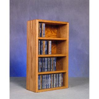 The Wood Shed Solid Oak Desktop / Shelf 104 CD Media Cabinet   Media Storage