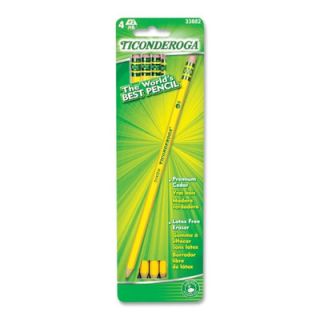 Dixon® Ticonderoga Soft Pencils, No 2, Wood, Graphite Core, 10/BX