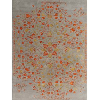 Artist Hand Tufted Silver/Orange Area Rug by AMER Rugs