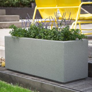 Poly Stone Milan Tall Trough 4 ft. Outdoor Planter   Planters