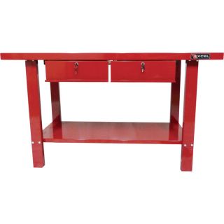 Excel 2-Drawer Steel Work Bench — 58in.W, 1,800-Lb. Capacity, Model# TSC5911  Workbenches