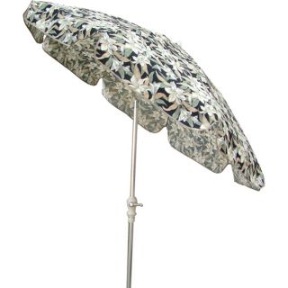 Black Floral 7.5 foot Umbrella   Shopping