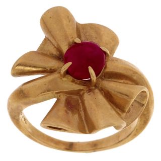 14k Pink Gold Star Ruby Ring  ™ Shopping