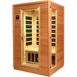 GDI Luxury 2 Person Far Infrared Carbon Natural Hemlock Wood Sauna