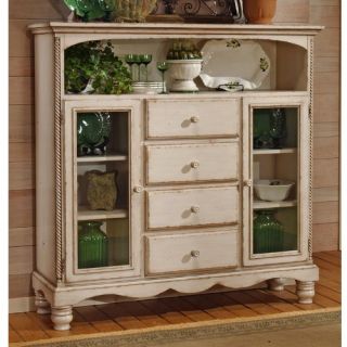 Hillsdale Wilshire Bakers Cabinet   Antique White   Buffets & Sideboards