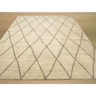 Wildon Home ® Abigayil Hand Knotted Ivory Area Rug