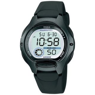 Casio Womens Core LW200 1BV Black Resin Quartz Watch with Digital