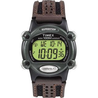 Timex Mens T48042 Expedition Digital CAT Green/Brown Nylon Strap