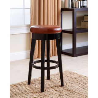 ABBYSON LIVING Camila Red Bonded Leather Counter Stool