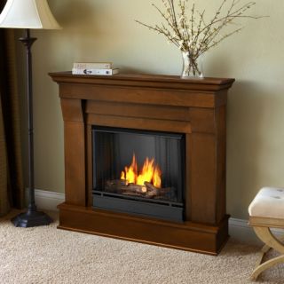 Real Flame Chateau Ventless Gel Fireplace   Espresso   Fireplaces