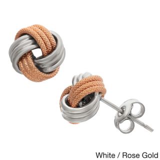 Gioelli 14k Gold Textured Love Knot Earrings   Shopping