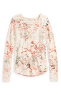 Miss Me Floral Lace Back Tee (Big Girls)