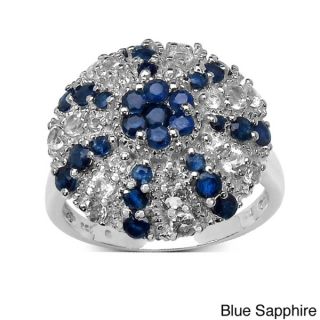 PalmBeach 2 64 TCW Genuine Marquise Cut Midnight Blue Sapphire Ring in