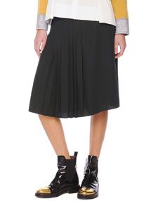 Marni Accordion Pleat Crepe Skirt