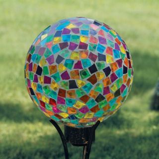 Carson Home Accents 10 in. Multicolor Mosaic   Gazing Ball