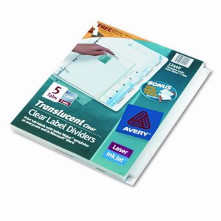 Avery Consumer Products Index Maker Clear Label Punched Dividers (5