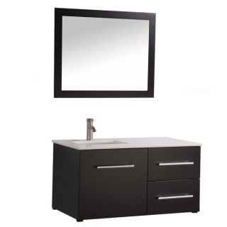 Nepal 41 inch Single Sink Wall Mounted Bathroom Vanity Set with Mirror