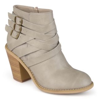 Hailey Jeans Co. Womens Tiahna Buckle Strap Heeled Ankle Boots