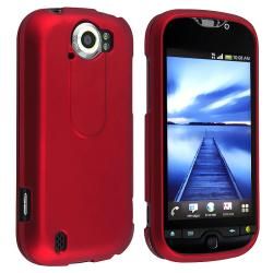 Red Snap on Rubber Coated Case for HTC T Mobile MyTouch 4G Slide