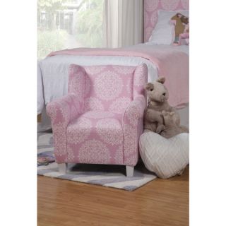 HomePop Kids Pink Medallion Print Chair