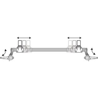 Ultra-Tow Weld-On Frame Brackets — 2 Brackets, For Use With Utility-Style Adjustable Axle Bracket  Round Tube Trailer Springs