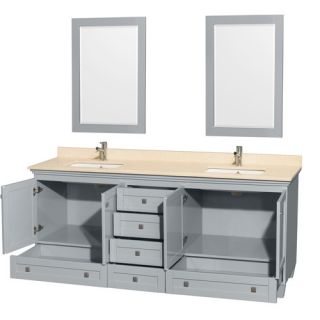 Wyndham Collection Acclaim 80 Double Bathroom Vanity Set with Mirror