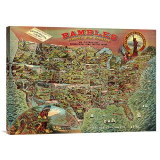 Rambles Through Our Country, 1886 Vintage Advertisement on Canvas by