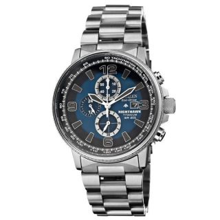 Citizen Mens Nighthawk Titanium Blue Dial Watch  