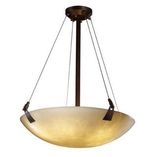 Justice Design Group CLD 9642   Tapered Clips 24" Pendant Bowl   Round Bowl Shade   Dark Bronze   Pendant Lights