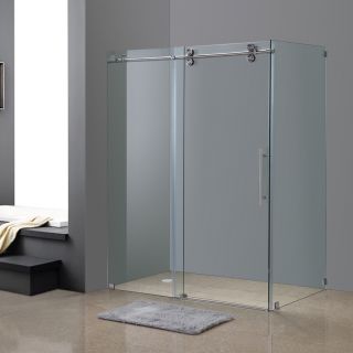 Aston Stainless Steel 60 inch Frameless Sliding Shower Enclosure