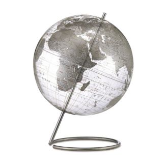 MOVA 4.5 inch Silver/Black Metallic World Globe