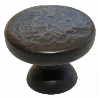 GlideRite 1.375 inch Oil Rubbed Bronze Round Hammered Cabinet Knobs