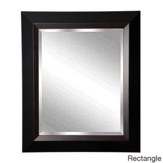 American Made Rayne Black with Brown Grain Lining Wall Mirror