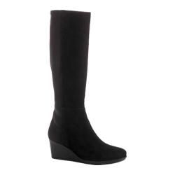 Womens Rockport Total Motion Tall Stretch Boot Black Suede