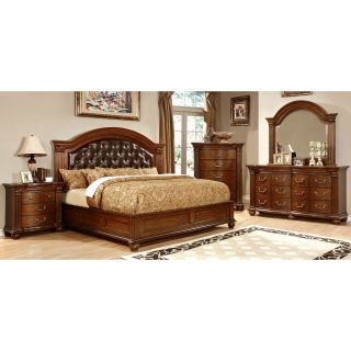 Furniture of America Tevis Upholstered Low Profile Bed Set   Low Profile Beds
