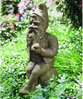 Campania International Vintage Garden Gnome Cast Stone Garden Statue