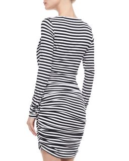 Rebecca Minkoff Lori Ruched Striped Dress