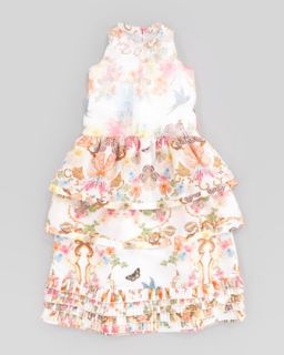 Roberto Cavalli Silk Floral Dress, Sizes 2 6