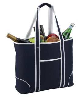 Picnic At Ascot Bold Insulated Large Picnic Tote   Navy and White   Picnic Baskets & Coolers