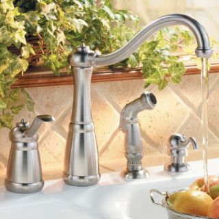 Pfister Marielle 1 Handle 4 Hole High Arc Kitchen Faucet with Side