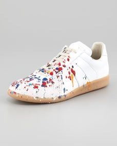 Maison Martin Margiela Paint Splatter Sneaker, White