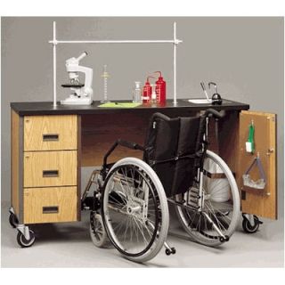 Wheelchair Accessible Deluxe Mobile Science Lab Station with Sink and