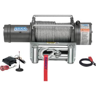 Ramsey Patriot Profile 12 Volt Truck Winch with Wireless Remote — 12,000-Lb. Capacity, Model# 109196  12,000 Lb. Capacity   Above Winches