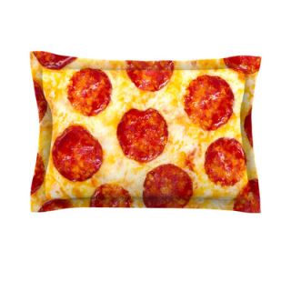 Pizza My Heart by KESS Original Pepperoni Cheese Cotton Pillow Sham by