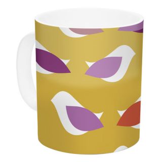 Golden Orchid Birds by Pellerina Design 11 oz. Ceramic Coffee Mug by