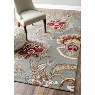 Dubois Hand Hooked Gray Area Rug